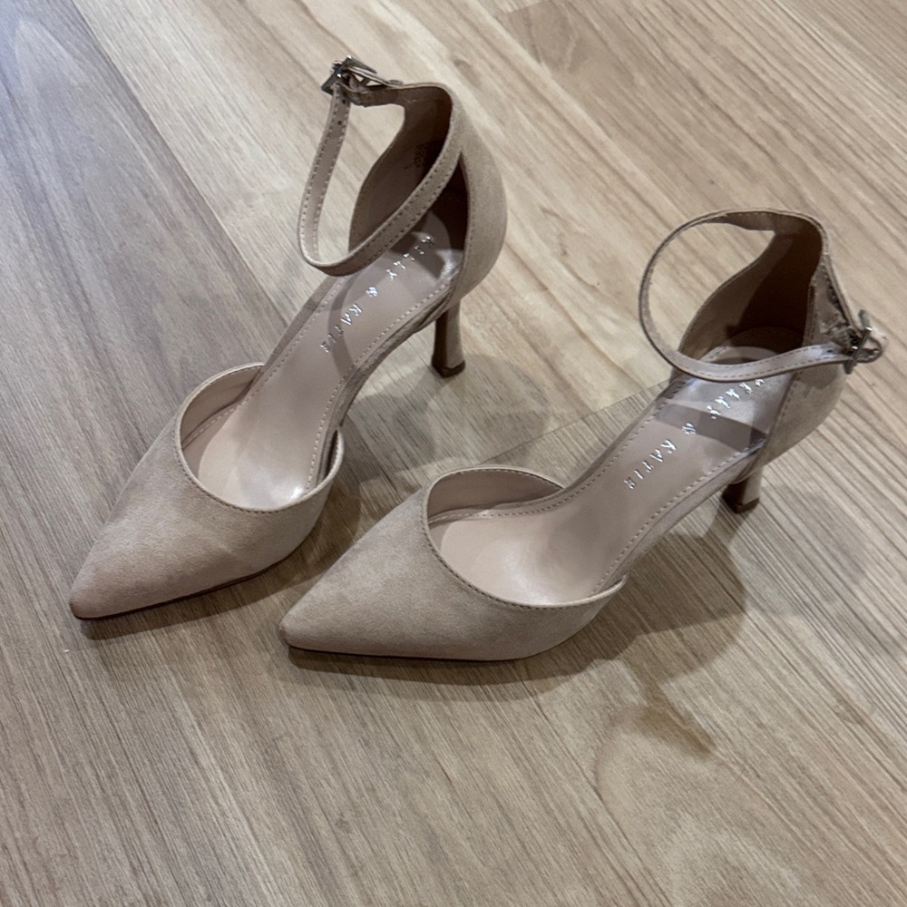 Kelly & Katie Fresh Blush Microsuede Pumps